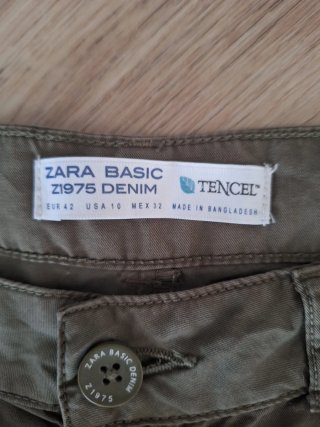 Pantalón fino mujer verde