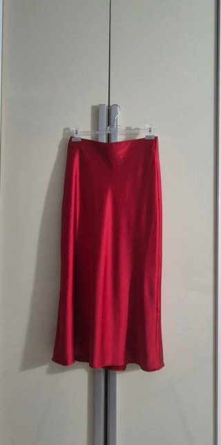 Zara gonna midi rossa tg M