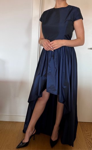 Vestido de fiesta tafetán azul nuevo