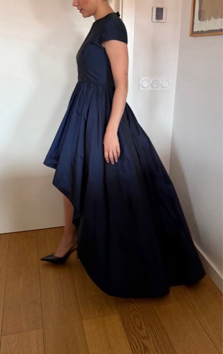 Vestido de fiesta tafetán azul nuevo