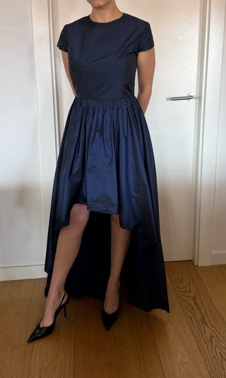 Vestido de fiesta tafetán azul nuevo