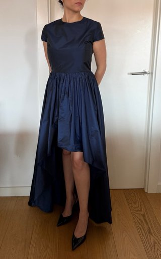 Vestido de fiesta tafetán azul nuevo