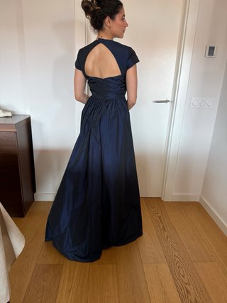 Vestido de fiesta tafetán azul nuevo