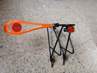 Portaequipajes Bicicleta Negro con Luz