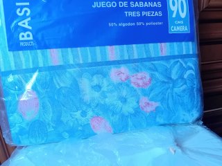 Juego Sábanas Cama 90cm Algodón/Poliéster
