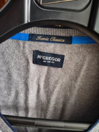 Jersey McGregor rombos azul y gris