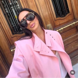 Chaqueta Zara cruzada botones rosa Colección