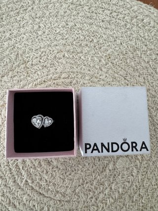 Anillo Pandora Corazón Doble Plata