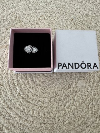 Anillo Pandora Corazón Doble Plata