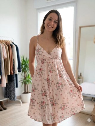 Vestido floral Oysho talla M