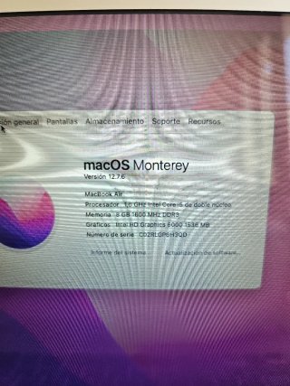 Apple MacBook Air A1466 Plata