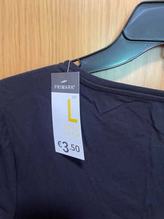 Camiseta Primark Negra Talla L