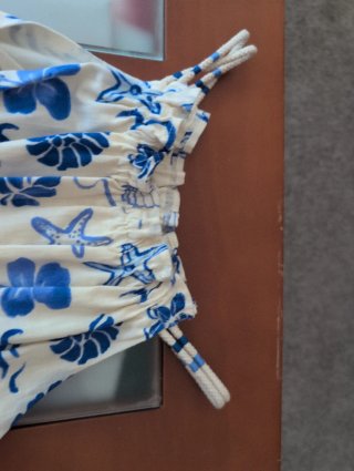Vestido verano niña azul y blanco