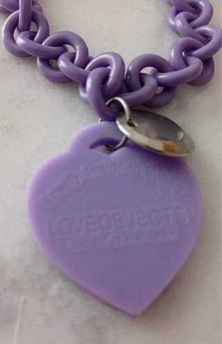 Bracciale Love Objects lilla cuore Y2K