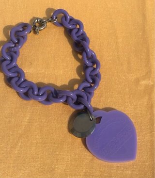 Bracciale Love Objects lilla cuore Y2K