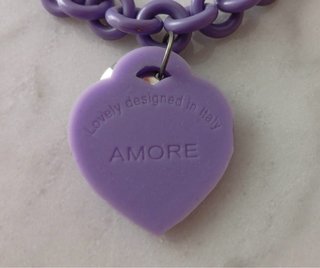 Bracciale Love Objects lilla cuore Y2K