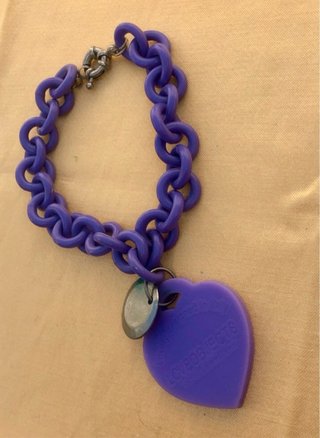 Bracciale Love Objects lilla cuore Y2K