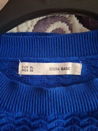 Jersey azulón manga corta mujer Talla XL