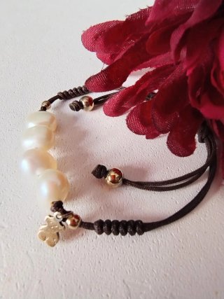 Pulsera Tous Perlas y Plata Vermeil