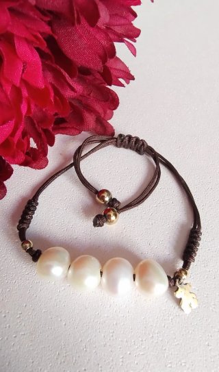 Pulsera Tous Perlas y Plata Vermeil