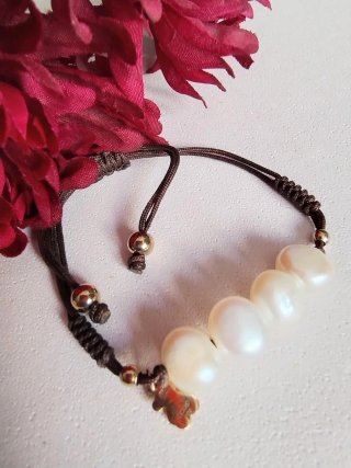 Pulsera Tous Perlas y Plata Vermeil