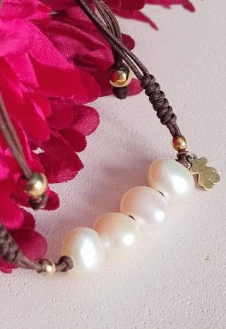 Pulsera Tous Perlas y Plata Vermeil