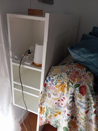 Cabecero blanco con compartimento 140cm
