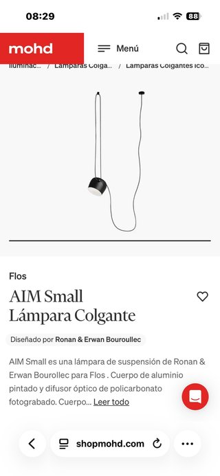 Lampada a sospensione Flos regolabile nera