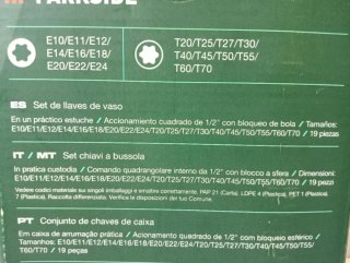 Torx Juego Vasos PARKSIDE 19 Piezas