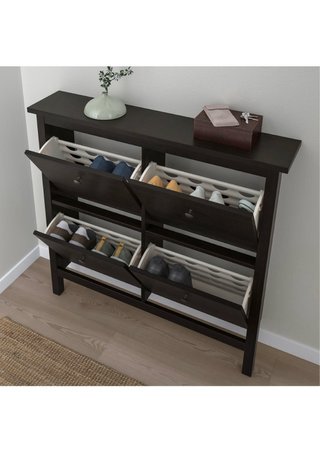 Zapatero IKEA Hemnes Negro Madera