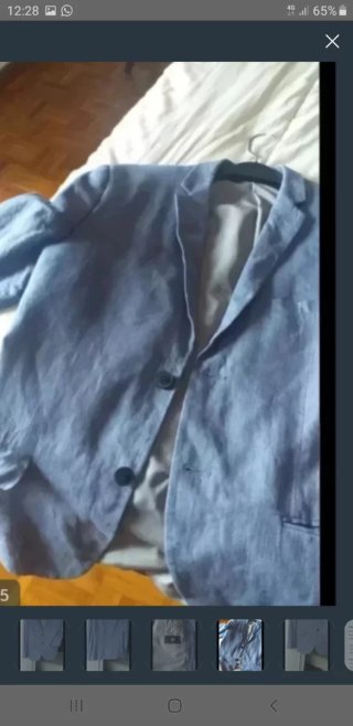 Americana H&M Azul Caballero