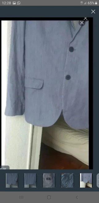 Americana H&M Azul Caballero