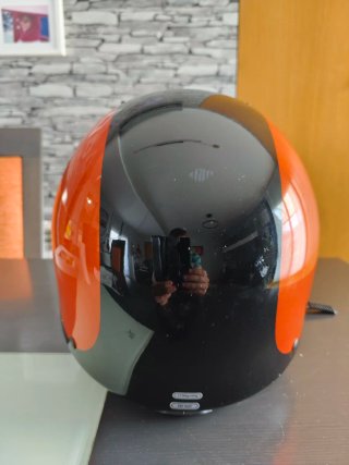 Casco Harley Davidson Naranja y Negro