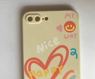 Custodia iPhone 7/8 Plus Beige con Disegni
