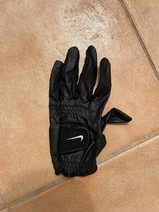 Bolsa de golf con palos, carro, bolas, guante nike