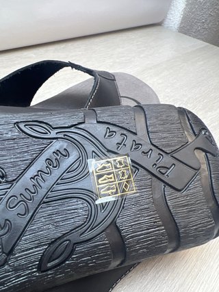 Chanclas de piel Talla 40 Hombre