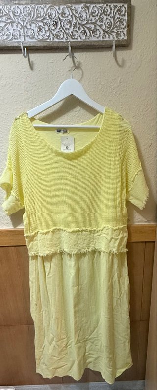 Vestido de verano amarillo talla única