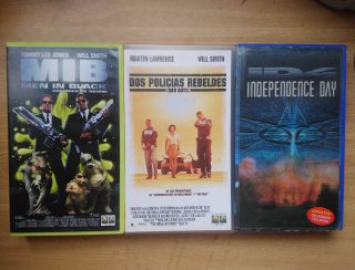 Películas VHS + rebobinador