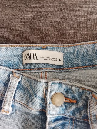 Conjunto Zara Pantalón Azul + Blusa Amarilla Shein