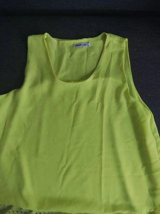Conjunto Zara Pantalón Azul + Blusa Amarilla Shein