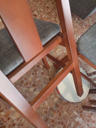 Sillas de comedor madera nogal (6 unidades)
