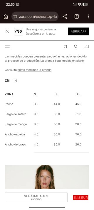 Top Zara rosa lunares manga abullonada