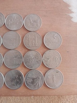 23 Monedas Cuarto Dólar USA Diferentes
