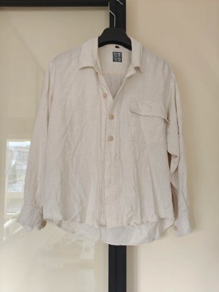 Camiseta de lino 100% beige