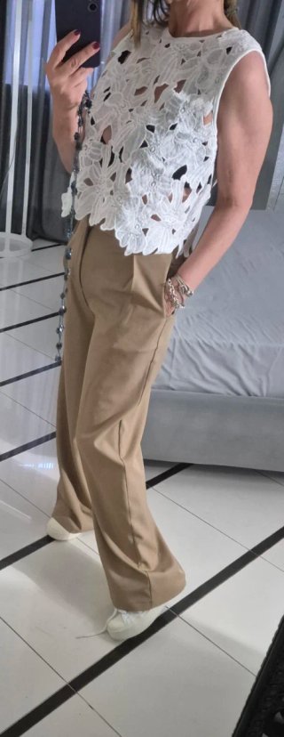 Pantaloni vita alta Anewsta Tg S