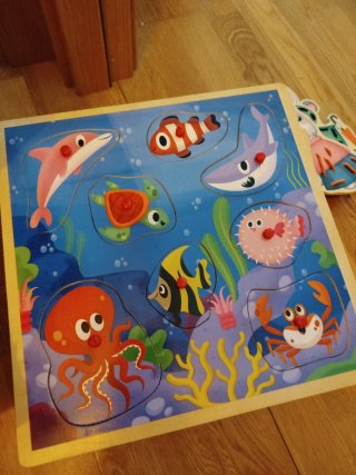 Lote puzzles madera infantiles