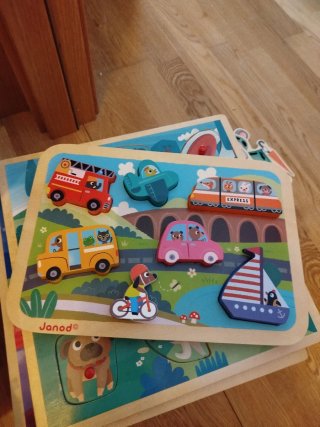 Lote puzzles madera infantiles