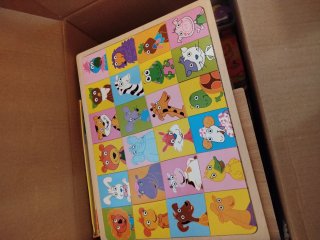 Lote puzzles madera infantiles