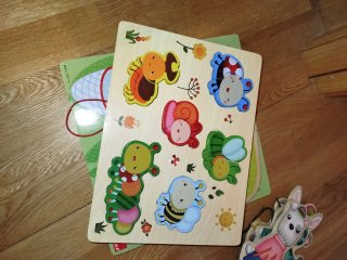 Lote puzzles madera infantiles