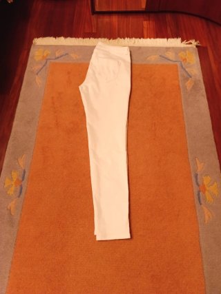 Pantalón blanco Zara T.38 cremalleras